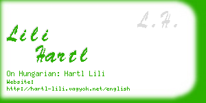 lili hartl business card